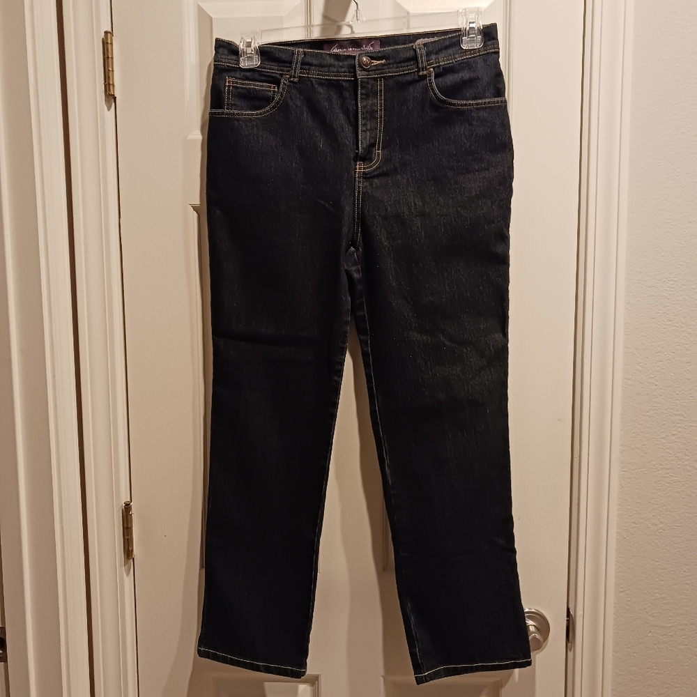 Gloria Vanderbilt Amanda Dark Wash Blue Jeans, Size 10 VGUC